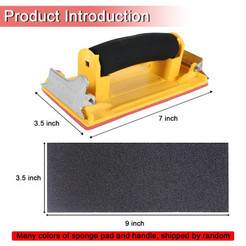 Hubaow Sandpaper Holder With Sponge Handle 36 Pack 120 To 3000 Assorted Grit Dry Wet Sandpaper With 1 Pack Hand Sander Manua