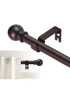 Gxoackj Curtain Rods For Windows 66 To 120 Inch 58 Inch Decorative Curtain Rod Set Brown Splicing Heavy Duty Metal Curtain Rod