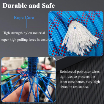 Braided Polyester Rope 12 In X 125 Ft Strong Arborist Rigging Rope High Strength Polyester Rope Nostretch Rope For Climbing