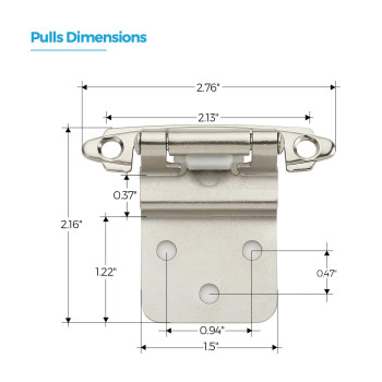 50 Pack 38 Inch Insert Kitchen Cabinet Hinges Kitchen Cabinet Door Hinges Satin Nickel Self Closing Cabinet Hinges For Kitchen