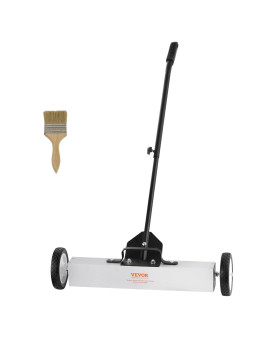 Vevor 50Lbs Rolling Magnetic Sweeper With Wheels 24Inch Large Magnet Pickup Lawn Sweeper With Telescoping Handle Pushtype Ma