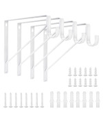 Kovosch 4 Pack Heavy Duty Closet Shelf Rod Brackets Wall Mounted Closet Shelf Brackets 11 X 11 Inch Closet Shelf Brackets Wi