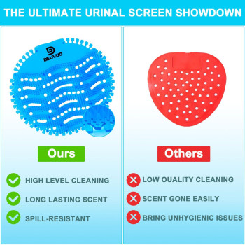 Deuvuo Urinal Screens Deodorizer 15 Pack Urinal Cakes Deodorizer 3D Wave Antisplash Odor Protection Urinal Mats For Toilets