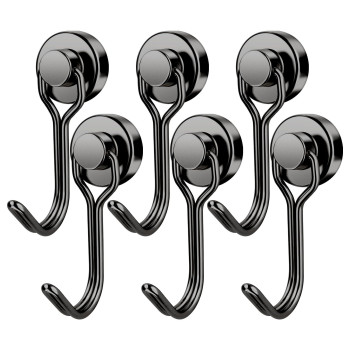 Findmag Magnetic Hooks 30 Lbs Magnetic Hooks Cruise Black Heavy Duty Strong Neodymium Swivel Magnet Hook For Hanging Magnets Wi