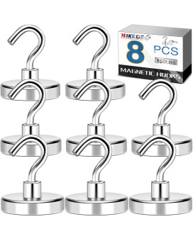 Mikede Magnetic Hooks Heavy Duty 150Lb Strong Neodymium Magnets For Refrigerator Large Magnetic Hooks For Hanging Magnets Wi