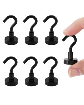 Home Master Hardware Magnetic Hooks 20Lb Strong Neodymium Magnet Hooks Black Magnetic Hook Metal Magnets With Hooks For Cruis