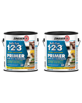 Zinsser 20012Pk Bulls Eye 123 Waterbase Primer Gallon White 2 Pack