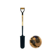 Forcolid Drain Spade Shovel Garden Drain Spade Trenching Shovel Woode Dhandle Steel Ygrip 45 Inch Spade Shovel For Diggin