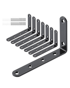 Home Master Hardware 5 X 3 Steel Corner Brace 8 Pack L Corner Bracket For Wood Furniture Shelves And Cabinets Heavy Duty R