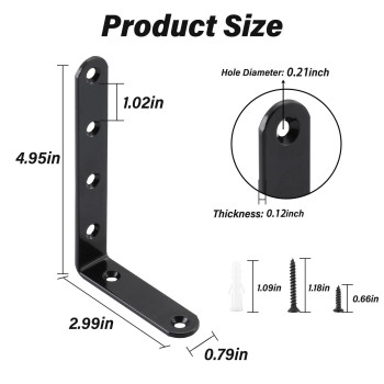 Home Master Hardware 5 X 3 Steel Corner Brace 8 Pack L Corner Bracket For Wood Furniture Shelves And Cabinets Heavy Duty R