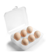 1Pcs 6 Grid Egg Container Plastic Egg Storage Box Shockproof Leakproof Egg Holder For Refrigerator Camping Picnic Hiking Trave