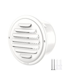 White 304 Stainless Steel Air Vents Cover Piiyoosnn Louvered Grille Cover Vent Flat Ducting Air Vent Wall Inlet With Builtin A