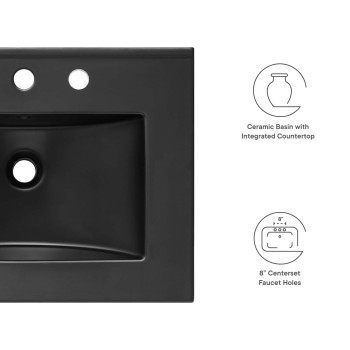 Modway Eei5069Blk Cayman 24 Bathroom Sink Black