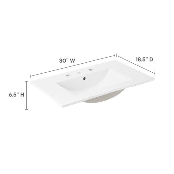 Modway Eei4837Whi Cayman 30 Bathroom Sink White