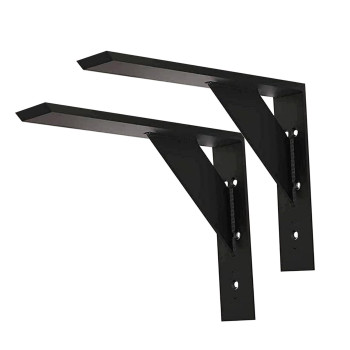 Countertop Support Bracket 14 Inch Heavy Duty Granite Support Bracket 2 Pack 38 Thick 14X10X25 Shelf Bracket Iron Meta