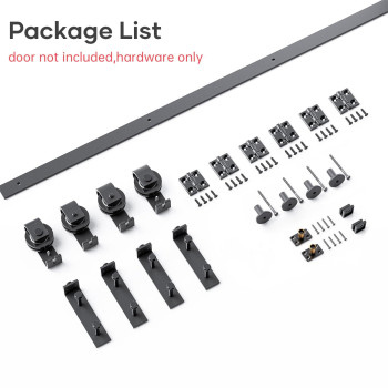 Easelife 48 Bifolding Sliding Barn Door Hardware Track Kit For 4 Closet Door Side Mount Heavy Duty Slide Smoothly Quietly Eas