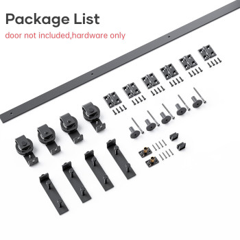 Easelife 72 Bifolding Sliding Barn Door Hardware Track Kit For 4 Closet Door Side Mount Heavy Duty Slide Smoothly Quietly Eas