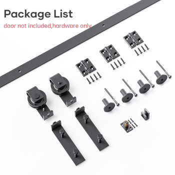 Easelife 48 Bifolding Sliding Barn Door Hardware Track Kit For 2 Closet Door Side Mount Heavy Duty Slide Smoothly Quietly Eas