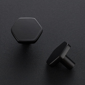 10 Pack Black Cabinet Knobs Kitchen Cabinet Knobs Solid Cabinet Pulls For Kitchen Cabinet Drawers Hexagon Dresser Knobs For Ca