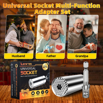 Lwwtbs Super Universal Socket Tools Gifts For Men Christmas Gifts Stocking Stuffers For Men Universal Socket Power Drill Adapter