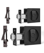 Dontay Pocket Door Lock And Pull Privacy Bedbath Latch Flush Handles 238 Backset Hardware For 1 38 To 2 316 T