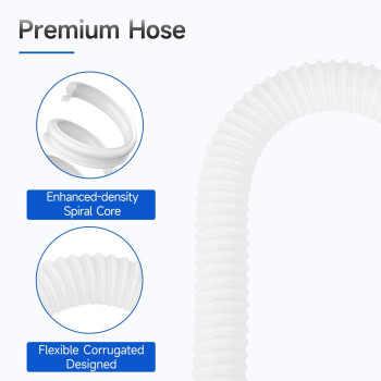 Juwo 6 Ft Washing Machine Drain Hose Universal Corrugated Discharge Hose Replacement For Whirlpool Ge Kenmore Clamps And Hoo