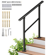 Hand Rails For Outdoor Steps 3 Step Handrail Fit 2 Or 3 Steps Deck Railing Railings For Outdoor Steps Stair Railing Metal Ra