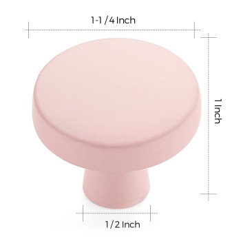 Ravinte 10 Pack Drawer Pulls 114 Inch Kitchen Cabinet Knobs Solid Round Dresser Drawer Knobs Pink Dresser Knobs Drawer Knobs S