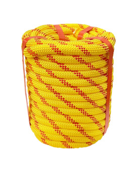 Arborist Rigging Rope Bull Rope 12 In X 50Ft Polyester Braided Arborist Rope 48 Strands For Various Outdoor Applications Cons