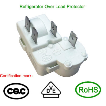 Refrigerator Freezer Compressor Ptc Starter Relay 4 Pins Over Load Protector Accessories Compatible Zhb Series Zhb88125P47 Zh