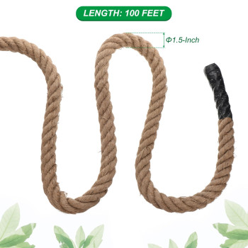 Patikil 112 X 100Ft Twisted Manila Rope Jute Rope Natural Thick Jute Rope Twine Burlap Rope For Docks Railings Bundling Craf