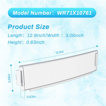 Wr71X10761 Fridge Shelf Trim Clear Compatible With Ge Refrigerator Freezer Door Bindoor Shelf Replacement Shelves Trim Part