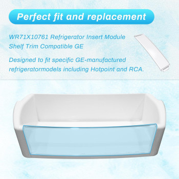 Wr71X10761 Fridge Shelf Trim Clear Compatible With Ge Refrigerator Freezer Door Bindoor Shelf Replacement Shelves Trim Part