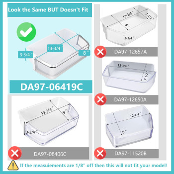 Upgraded Da9706419C Refrigerator Door Shelf Basket Binright Side Replaces Da6304314 Da6304316 Ap4567198 Ps4174247 Compat