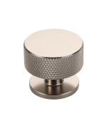 Alzassbg 10 Pack Brushed Satin Nickel Cabinet Knobs 12 Inch Diameter Kitchen Cabinet Hardware Knurled Round Knobs For Cabinets