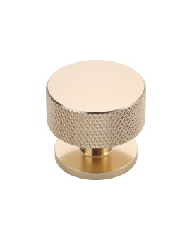 Alzassbg 10 Pack Gold Cabinet Knobs 12 Inch Diameter Kitchen Cabinet Hardware Knurled Round Knobs For Cabinets And Drawers Al6