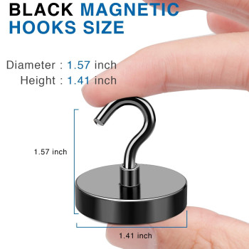 Lovimag Black Magnetic Hooks 150Lbs Magnet Hooks For Hanging Heavy Duty Magnetic Hooks Cruise For Home Improvement Must Haves