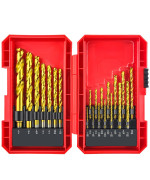 Yiyitools 21Pcs Titanium Twist Drill Bit Set Cobalt Drill Bit Sets Titanium Twist Jobber Drill Bit Set For Cutting Hard Metals