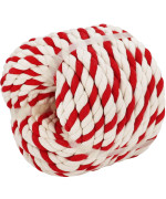 Sinyloo Natural Cotton Rope 12 Inch X 50 Feet Thick Craft Rope Red And White Rope For Crafts Wall Hanging Decoration Gift Wra