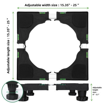 Wkklq Refrigerator Stand For Mini Fridge With 4 Strong Feet Adjustable Base For Washer And Dryer Multifunctional Refrigerator