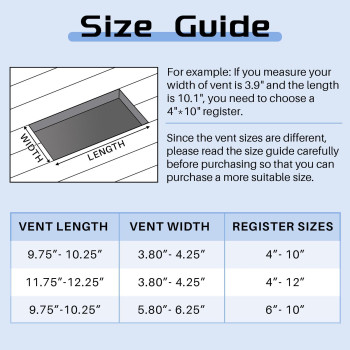 Zonon 12 Pcs 10 X 4 Inch Interior Size Air Vent Cover Ceiling Register Grill Duct Opening Air Supply Diffuser Wall Vent 2 Way
