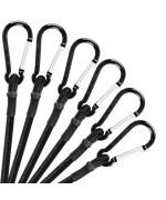 24 Inch Carabiner Bungee Cords Heavy Duty Outdoor 13 Inch Thick Bungee Cords With Hooks For Camping Tarps Bike Rack Tent Lu