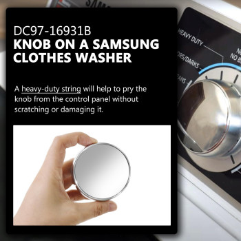 Gyoffull Dc9716931B Washer Dryer Control Knob For Washing Machine Compatible With Samsung Laundry Appliance Replaces Dc9717292