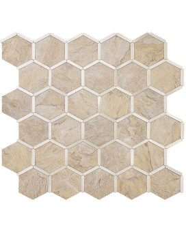 Dicofun Hexagon Peel And Stick Backsplash Tile Sandstone Look With Light Gold Kitchen Backsplash Peel And Stick Wall Tiles 10