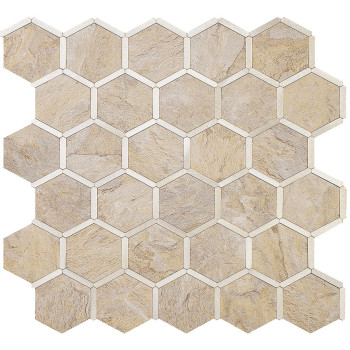 Dicofun Hexagon Peel And Stick Backsplash Tile Sandstone Look With Light Gold Kitchen Backsplash Peel And Stick Wall Tiles 10