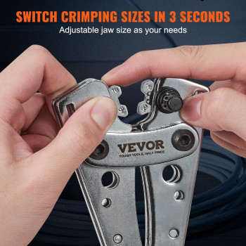 Vevor Battery Cable Lug Crimping Tool 1010Awg With Cable Cutter And 95Pcs Copper Ring Terminals 100Pcs Heat Shrink Tubes And