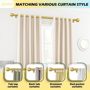 Gold Curtain Rods 66 To 120 Inches5510 Feet 58 Inch Splicing Drapery Rods Small Curtain Rods Set Size 36120 Brass Gol