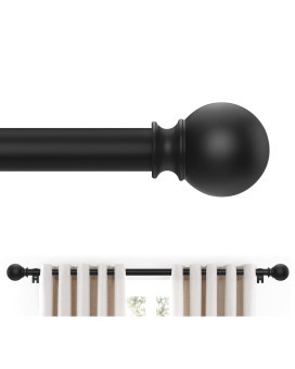 Black Curtain Rods 48 To 84 Inches47 Feet 58 Inch Splicing Drapery Rods Small Curtain Rods Set Size 3688 Matte Black