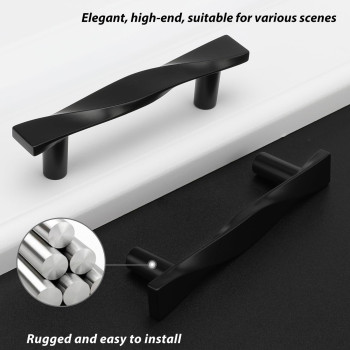 Rergy 10 Pack Black Cabinet Pulls 3In Cabinet Handles Kitchen Cabinet Handles Matte Black Drawer Pulls Black Cabinet Hardware 3I