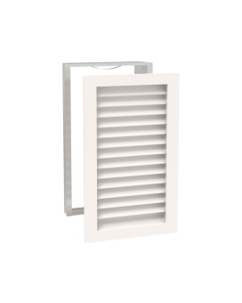 Worth Home Products 14 Wide X 30 High Decorative Ac Return Grille For Walls Only Wood Louvered Design Paintable Air Vent C